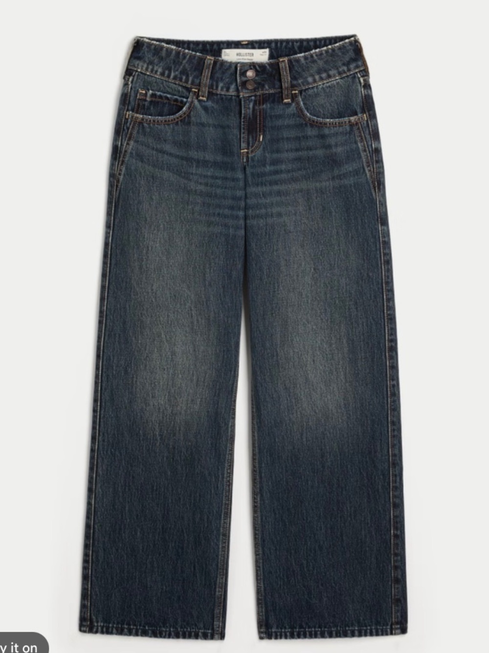Low-Rise Y2K Dark Wash Baggy Jeans